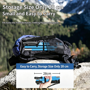 Bastón de Trekking Plegable de Aleación de Aluminio de 3 Secciones Ajustable con Sistema de Bloqueo Rápido para Senderismo - Product Image 6