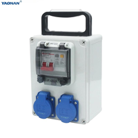 Boîte de distribution d'alimentation portable, étanche, en ABS, anti-poussière, pour travaux de construction en extérieur