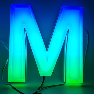 Letras LED Iluminadas con Logotipo 3D Dinámico en Marco RGB, Fuente de Alimentación CA para Decoración de Oficinas, Letreros para Tiendas - Product Image 5