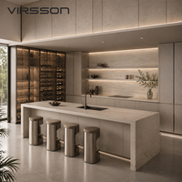 Juego de Muebles de Cocina Personalizados, Diseño Moderno de Alto Brillo, Directo de Fábrica, con Herrajes de Cierre Suave