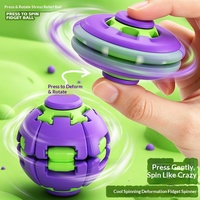 Toupie lumineuse 3D imprimée en plastique, jouet de bureau coloré pour jeunes, anti-stress, cadeau éducatif, objet de décoration