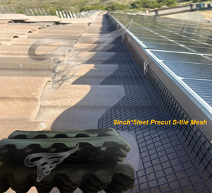 5 Fuß Länge 8 Zoll Breite Spanisches Fliesen-Netzgewebe und 5 Fuß Lang x 8 Zoll mit Rillen Solarnetz für Solarmodule - Product Image 1