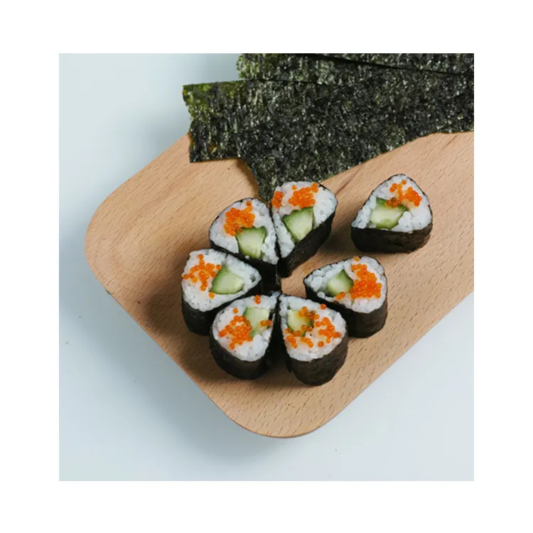 Penjualan Langsung Pabrik Roll Bentuk Kering Panggang Rumput Laut Lembar Alga Sushi Nori