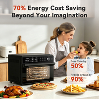 Four électrique multifonction 30L en acier inoxydable, déshydrateur, friteuse à air chaud sans huile, contrôle numérique, classe d'efficacité énergétique néerlandaise