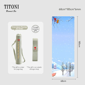 <span class=keywords><strong>TITONI</strong></span> Home Gym Fitness Equipment Non toxique antidérapant absorbant les chocs coussin élastique écologique Premium 5mm d'épaisseur tapis de Yoga - Product Image 6