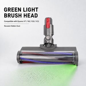 Accesorios para Aspiradoras <span class=keywords><strong>Dyson</strong></span> Binggo, Compatibles con los Modelos V7, V8, V10 y V11, Cabezal de Succión Eléctrico con Luz Verde, <span class=keywords><strong>Cepillo</strong></span> para Pisos de Plástico - Product Image 1