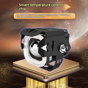 . 	 Luces Auxiliares LED para Motocicleta, Faros Antiniebla de Alta Potencia de 60W con Ojos de Ángel - Product Image 5