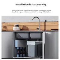 Poubelle encastrable de cuisine sous évier à double compartiment avec couvercle moderne et panier coulissant dissimulé pour salle à manger