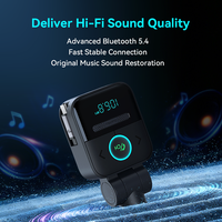 Lecteur MP3 pour voiture avec Bluetooth et chargeur de voiture rétractable 72W pour la diffusion de musique sans fil et les appels mains libres dans les véhicules