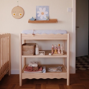 <span class=keywords><strong>Fasciatoio</strong></span> in Legno con 2 Ripiani, Moderno Tavolo Cambio Pannolini per Neonati - Product Image 6