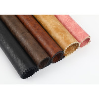 Fabricants de cuir synthétique PU naturel imprimé en gros tissu de coton Faux cuir pour jupe