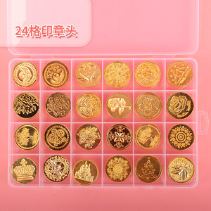 หัวแสตมป์ 24 ช่อง ทำจากโลหะผสมสังกะสี สำหรับประทับตราขี้ผึ้ง ใช้ตกแต่งสมุดบันทึกและงานฝีมือ DIY - Product Image 1