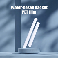 Film PET rétroéclairé à base d'eau YUN JI YJ04-07, écologique, résistant aux UV, résistant à l'eau, auto-adhésif, surface mate pour boîte à lumière
