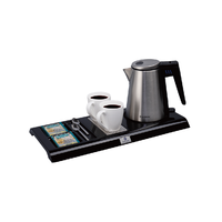 Ensemble de service de bienvenue EASTON Hotel avec bouilloire électrique en acier inoxydable et tasses pour chambre d'hôtes