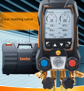 Ensemble de manomètres numériques Testo 557S avec pinces et tuyaux pour le test de charge de réfrigérant HVAC - Product Image 5