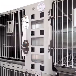 กรงสัตวแพทย์สเตนเลสแบบเข้มข้นกรงทางคลินิกสำหรับสัตว์เลี้ยง304แบบปรับแต่งได้ - Product Image 5