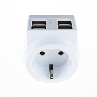 Adaptador de Viaje Universal con 4 Tomas de Corriente y USB, Estándar Europeo de 16A, para Uso Comercial, Fabricante Profesional