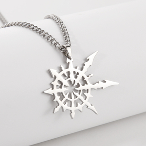 <span class=keywords><strong>Chaos</strong></span> <span class=keywords><strong>Star</strong></span> acier inoxydable pendentif colliers pour hommes nautique Pirate symbole magique collier Punk amulette bijoux cadeaux - Product Image 1