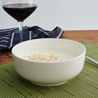 Vente en gros de bols en céramique pour hôtels et restaurants, bol rond en porcelaine blanc, bol à soupe et à céréales, vaisselle de cuisine écologique