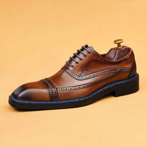 Designer haut de gamme Brook chaussures en cuir gaufré hommes en cuir véritable 2025 nouveau Style affaires formel affaires décontracté Oxford chaussures - Product Image 6