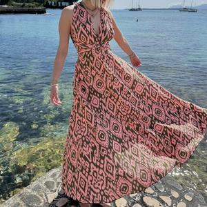 Vestido Casual de Tirantes con Espalda Descubierta Estampado para Mujer de Alta Calidad, Personalizado, 100% Rayón, Tela Suave, Vestido Maxi - Product Image 4