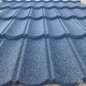 Teja de Acero Recubierta de Piedra Azul CS Duradera y Moderna para Villas, Estilo Corrugado <span class=keywords><strong>Robert</strong></span> <span class=keywords><strong>Stack</strong></span> Europeo con Sistema de Encaje Macho y Hembra - Product Image 2