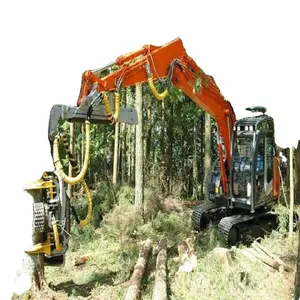 forestry tree harvester automatic whole tree felling machine cutting machine cutter keto wood splitter log cutter head