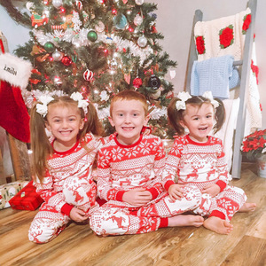 2025 noël famille correspondant maison ensemble motif <span class=keywords><strong>de</strong></span> noël imprimé pyjamas à manches longues col rond femmes hommes enfant bébé tenue <span class=keywords><strong>de</strong></span> noël - Product Image 4