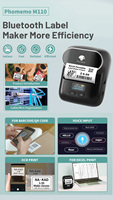 Phomemo M110 QR Code Prix BT Imprimante d'Étiquettes Sans Fil Portable Photo Direct Thermique Autocollant Imprimante pour Ios Android