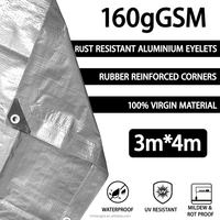 Nouvelle bâche en PE tissée enduite 200 g/m², imperméable, coupe-vent, résistante aux UV, pour jardin, abri de jardin, bateau, voiture, camion, protection solaire