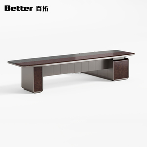 Meubles modulaires de luxe pour la maison, petite salle de réunion en bois pour 10 personnes, table de conférence moderne pour bureau - Product Image 3
