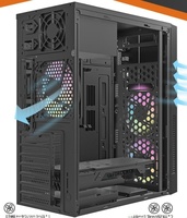 Châssis d'ordinateur haute performance fourni par l'usine, ATX, mATX, ITX, 7 emplacements PCI, 2 disques durs, 3 SSD, adapté pour un usage quotidien au bureau.