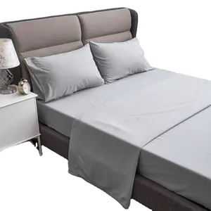 Trang Chủ Dệt May Bán Buôn 4 Cái Sang Trọng Mềm Mại Microfiber 100% Polyester Bed Sheet Bedding Set