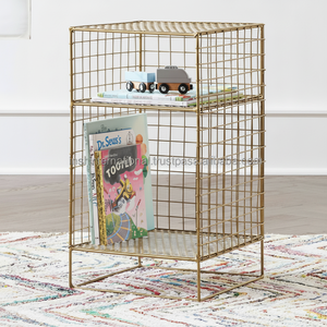 Cube organisateur de rangement armoire à fil bricolage bibliothèque empilable étagère à chaussures étagère organisateur en métal - Product Image 1