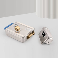 Serrure électrique 12V DC en acier inoxydable avec double cylindre pour système de contrôle d'accès vidéo interphone de sécurité domestique