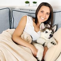 Jeté en sherpa réversible de luxe, imperméable, léger, couverture pour animaux de compagnie, protège les canapés, les lits, les éclaboussures, les taches, les chiens, les voyages, l'été