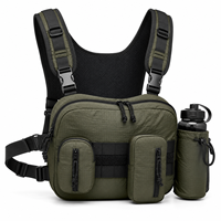Sac de poitrine modulaire Gorpcore léger en nylon Ripstop avec porte-bouteille pour la randonnée, la ville et les voyages