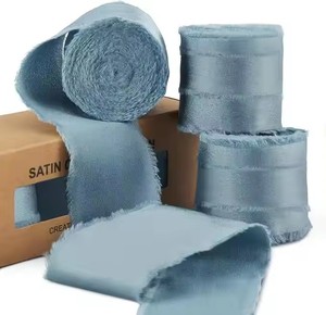 Pita Mewah Raw Edge 1.5 inci, Pita Hadiah Buatan Tangan, Pita Grosgrain 5 Yard, Dicetak untuk Kemasan Kotak, Pernikahan - Product Image 3