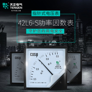 Tianzheng Electric 42L6 S Pointer Power Factor Meter 380V 100V Three Phase <b>Electrical</b> Measuring <b>Instrument</b> - Product Image 5