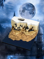 Vente d'usine : Bloc-notes en papier 3D Harry Potter, divers designs, avec notes autocollantes Château de Poudlard