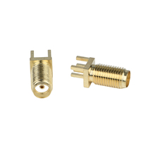 Conector Hembra Chapado en Oro SMA-KE Recto para Montaje en PCB, Conector de Antena Wifi