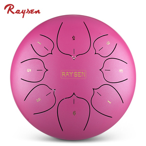 Venta al por mayor de fábrica: Tambores de lengüeta de acero Raysen para niños, Taiko y Chakra, 8 tonos, varios colores, tamaño 10'' - Product Image 6