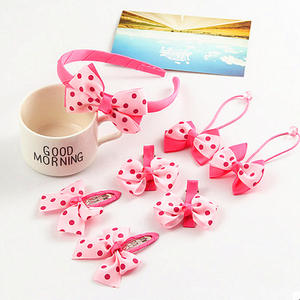 Набор головных уборов из 7 предметов, Детские банты, повязки на голову, заколки для девочек, эластичные повязки для волос, аксессуары для волос для маленьких девочек - Product Image 5
