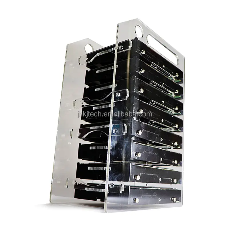 3.5 Inch DIY Acrylic Hard Disk Bracket Bay Desktop Computer External Hard Drive Shelf Rack HDD Storage Box Case