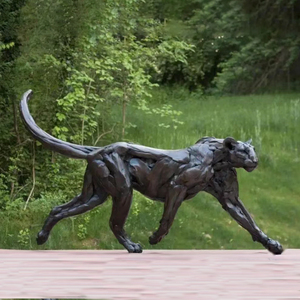 รูปปั้นเสือดำทองเหลืองทองสัมฤทธิ์รูปปั้นเสือดาวรูปปั้นสัตว์กลางแจ้งรูปปั้นเสือดำขนาดจริง - Product Image 6