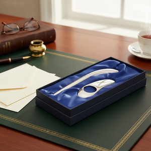 Set di aprilettere e lente d'ingrandimento di lusso, 2 pezzi, in acciaio inossidabile, regalo elegante per l'ufficio o la casa - Product Image 3