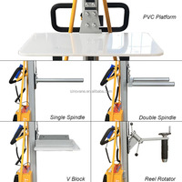 200kg 250kg 300kg 440 550 660 Lbs PE Film Rouleau de papier Bobine Plate-forme de transport Lifter Mover Équipement de levage avec bloc de plateau en V
