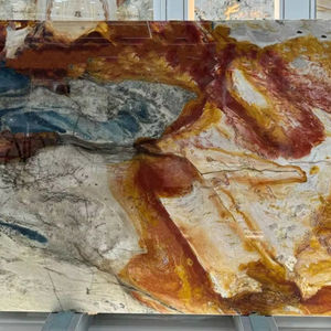 Dalle de quartzite à veines dorées Lapis Lazuli pour villa haut de gamme, polissage personnalisé, technique naturelle d'intérieur - Product Image 2