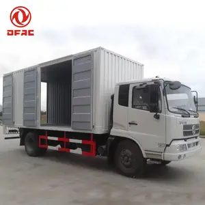 Dong Feng 6.2m 170HP/180HP/190HP 10-15Tons Cargo Van 6 Rodas 4x2 Cargo Van com porta lateral Caminhões Logística