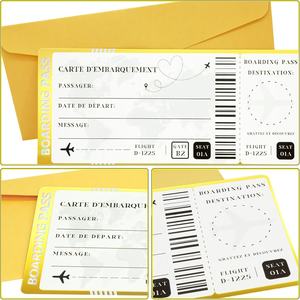 Gratta e vinci personalizzati con busta d'oro e timbratura in argento per regalo di compleanno buono viaggio per luna di miele sorpresa - Product Image 4